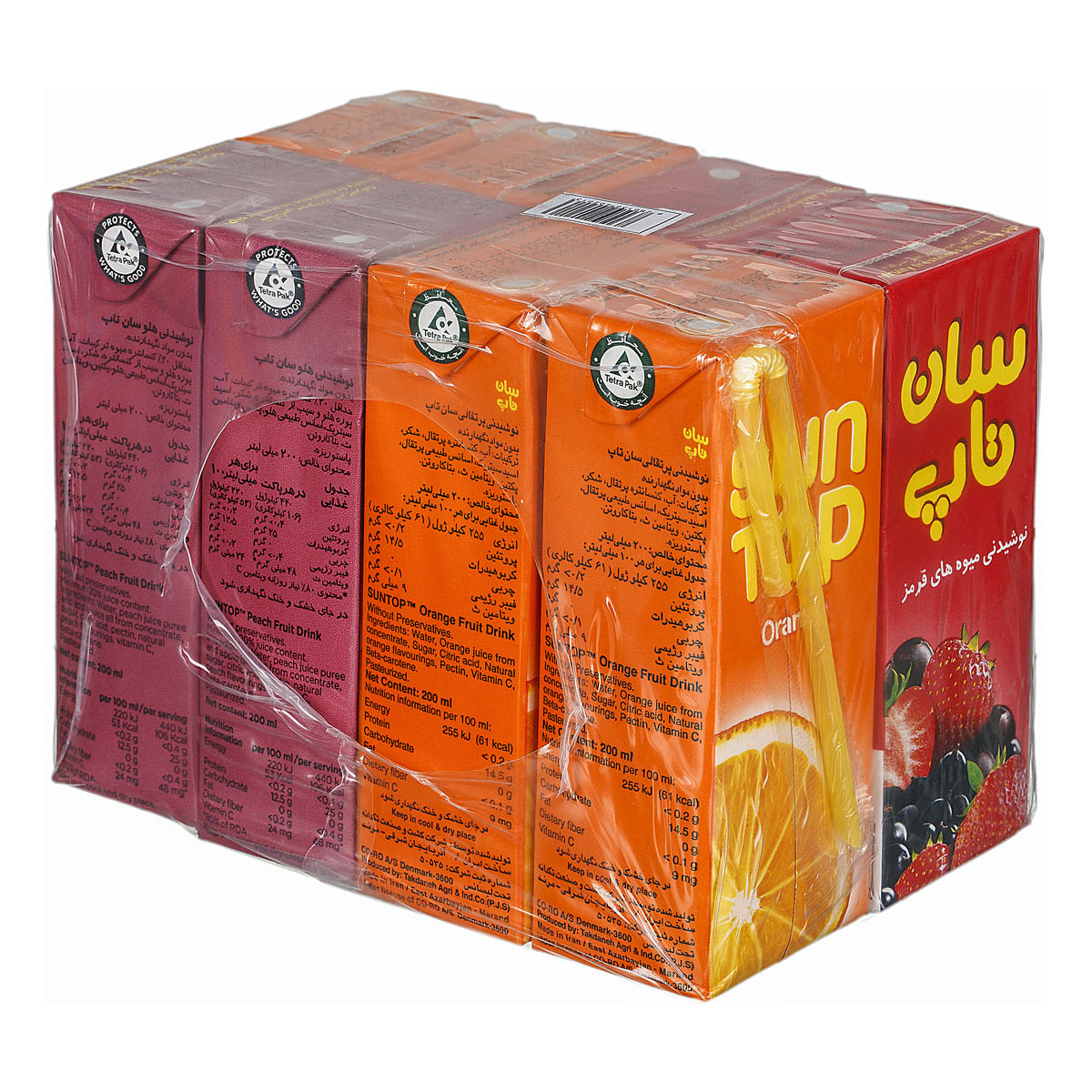 آبمیوه 8 عددی 200 میلی لیتری سان تاپ