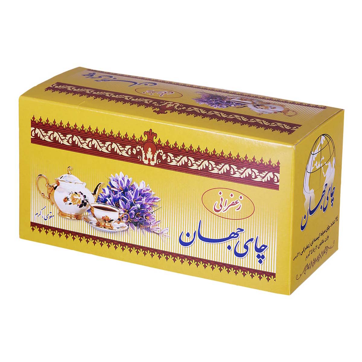چای سیاه کیسه ای زعفرانی 24 عددی جهان