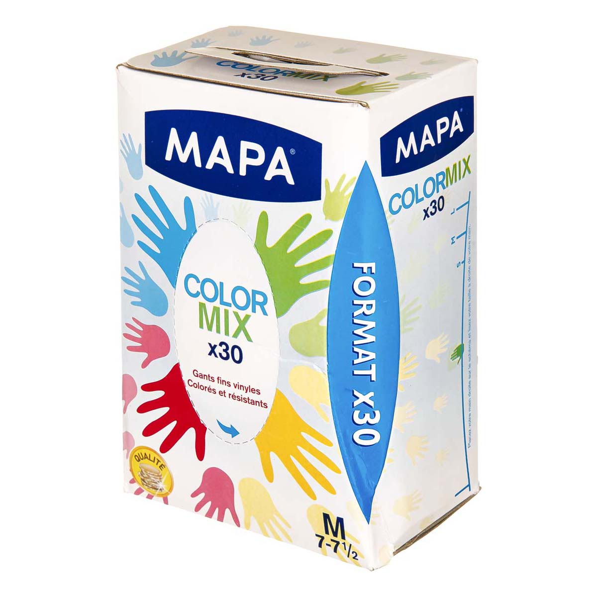 دستکش رنگی یکبار مصرف متوسط 30 عددی مپا