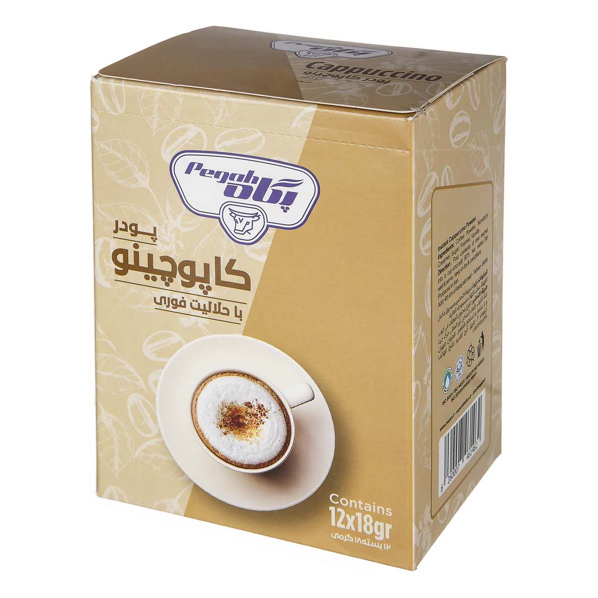کاپوچینو 12 عددی 216 گرمی پگاه