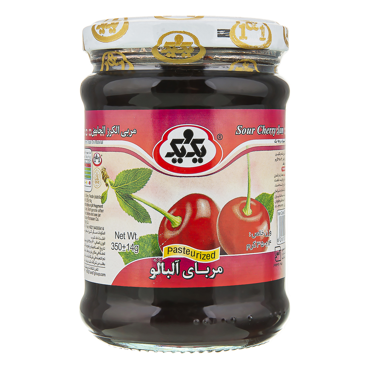 مربا آلبالو 350 گرمی یک و یک