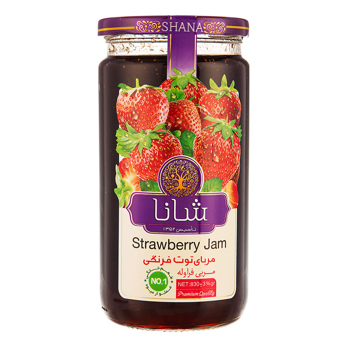 مربا توت فرنگی 830 گرمی شانا