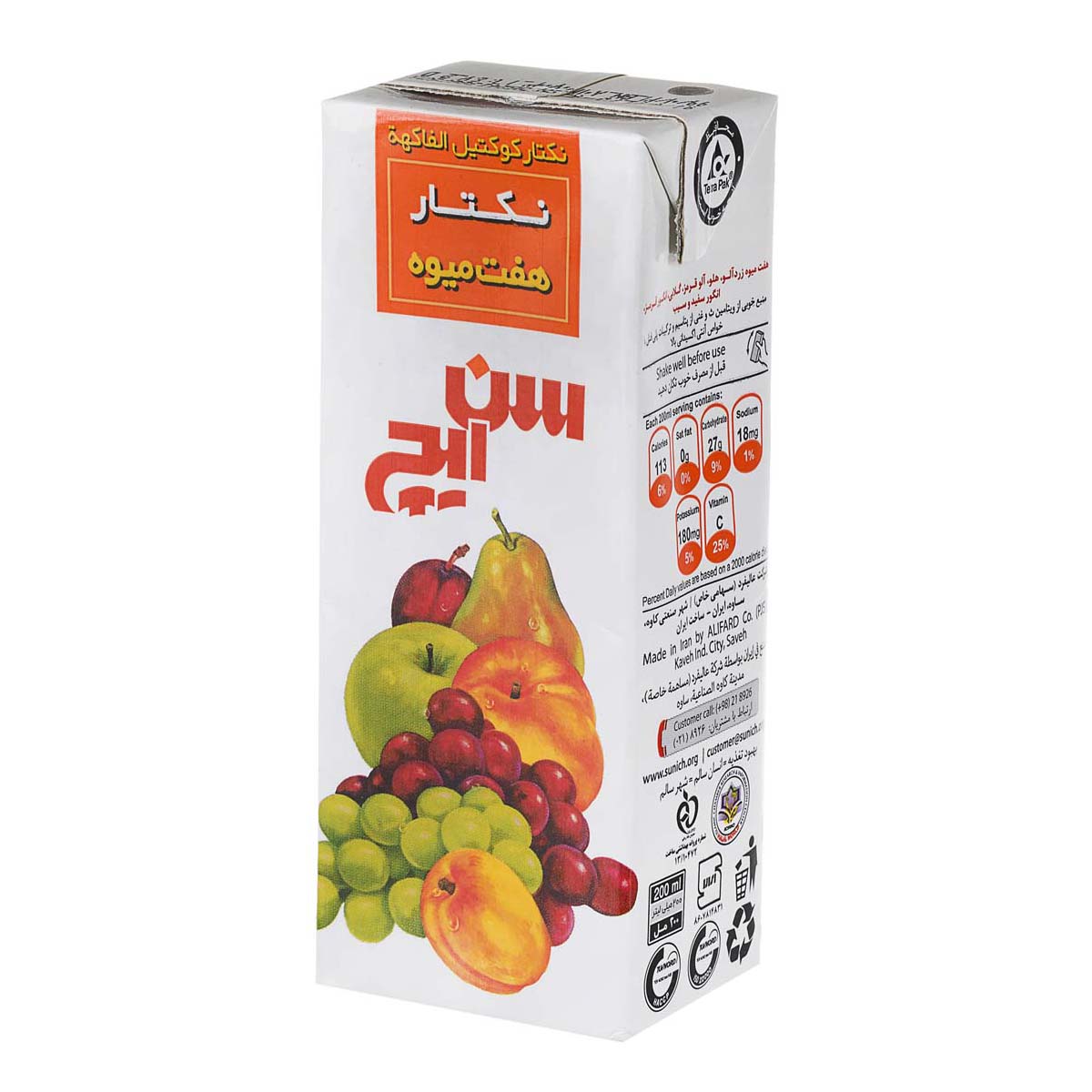 نکتار هفت میوه 200 میلی لیتری سن ایچ
