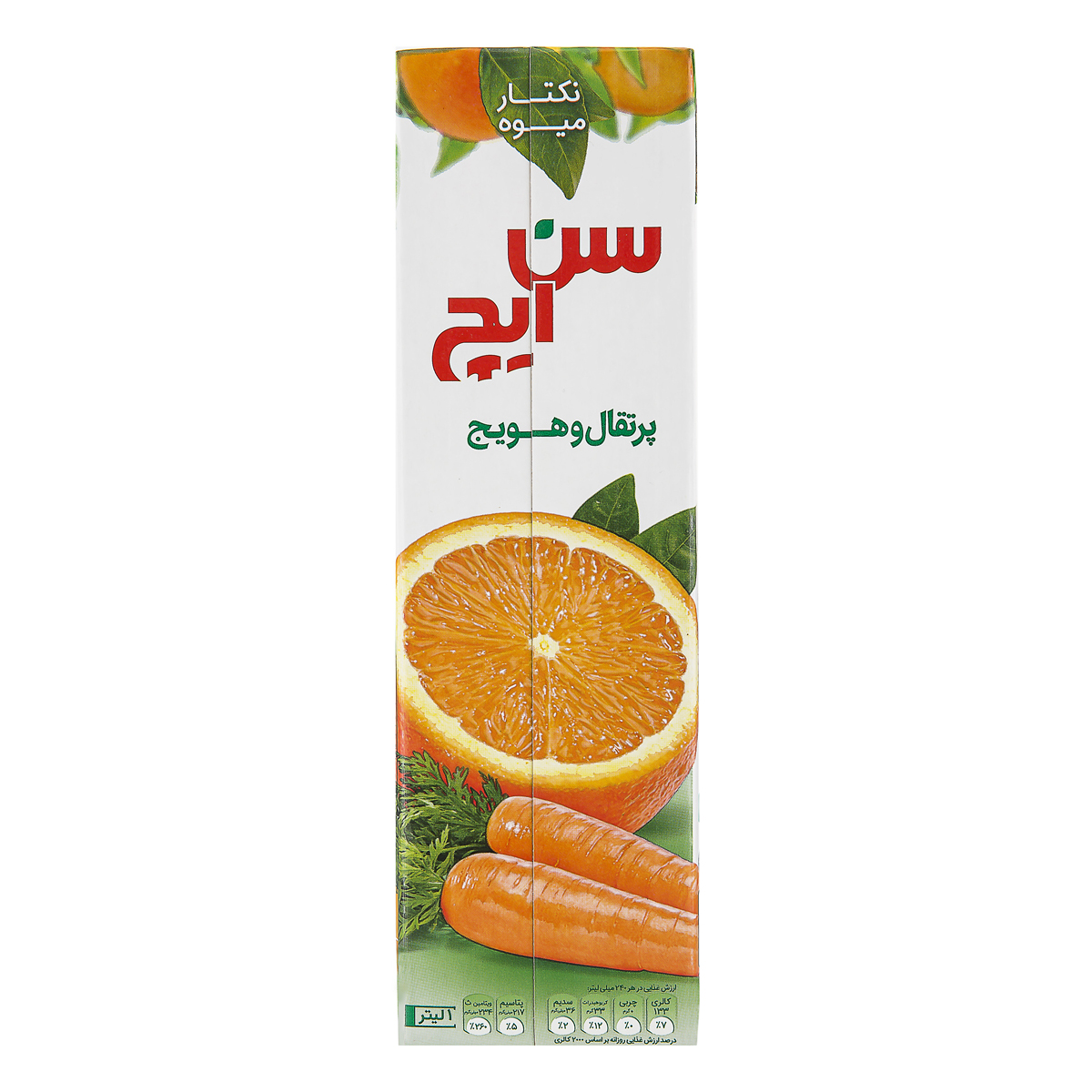 نکتار پرتقال و هویج 1 لیتری سن ایچ