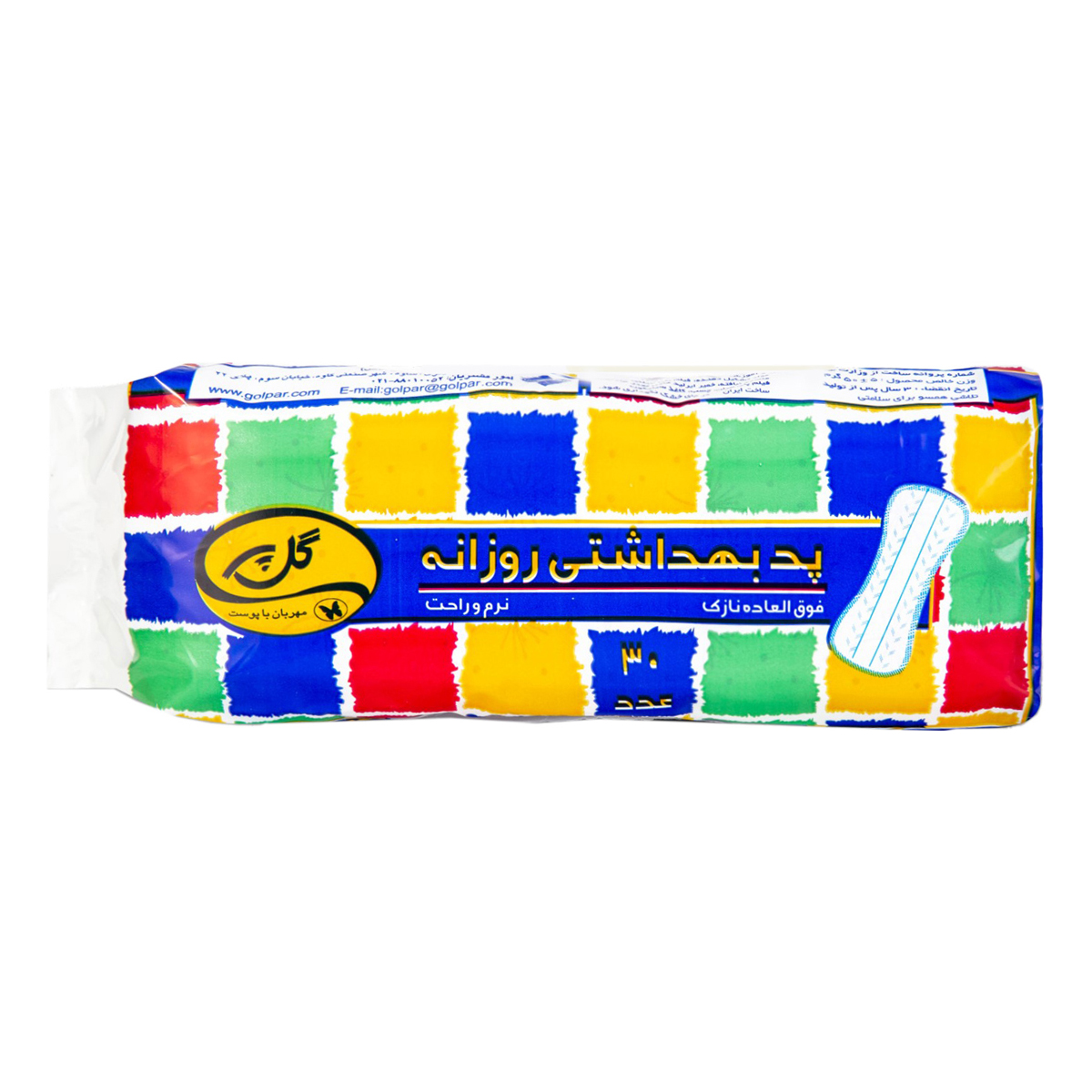 نوار بهداشتی روزانه 30 عددی گل پر
