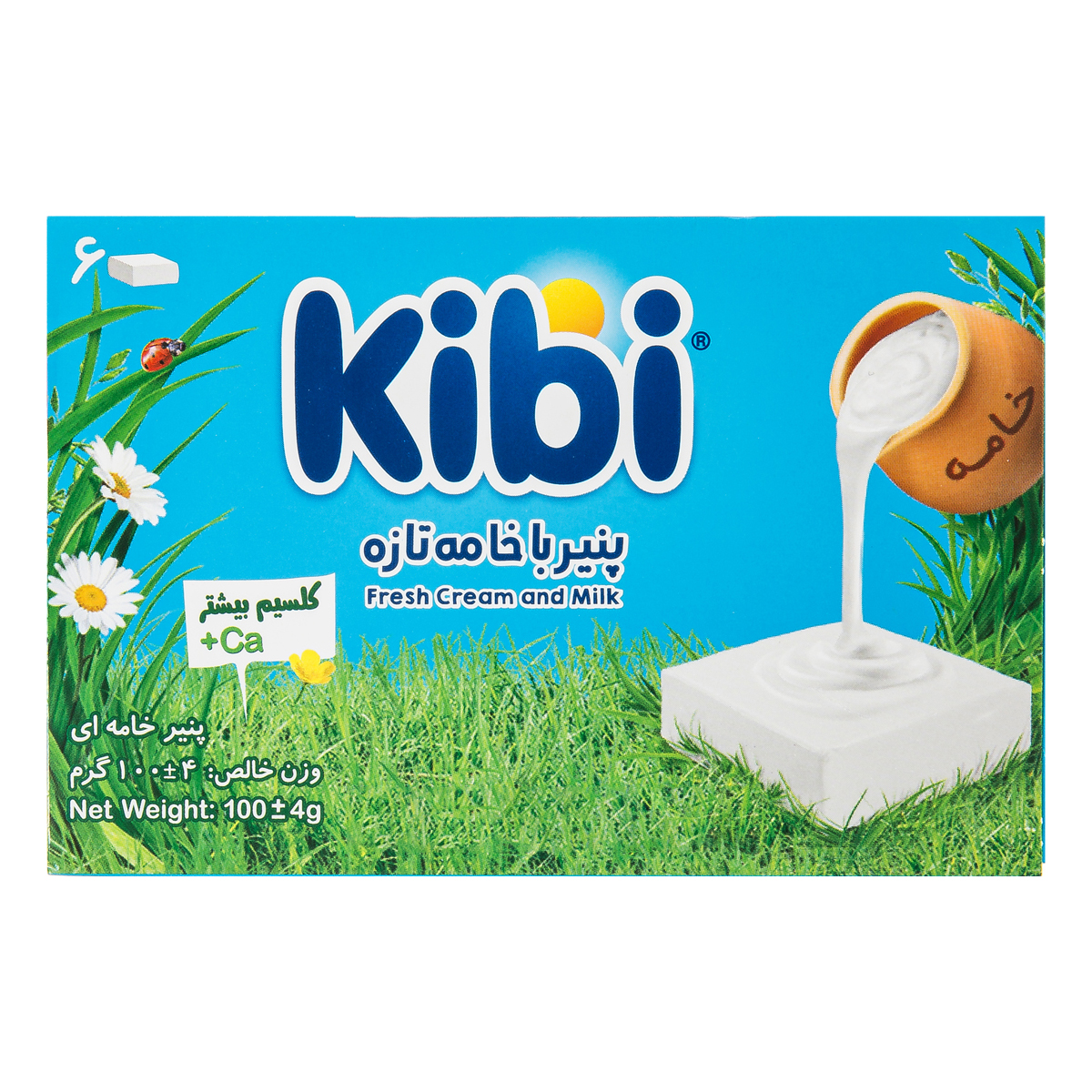 پنیر خامه ای 6 عددی کیبی