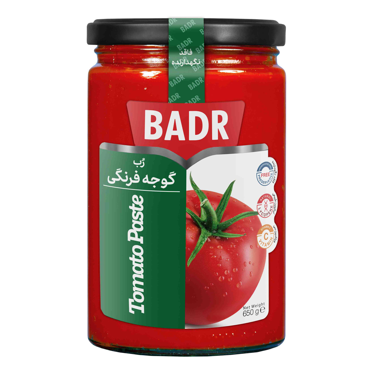 رب گوجه فرنگی 650 گرمی بدر